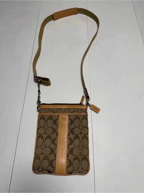 Coach Handbags - Coach Brown/Tan Signature Canvas Crossbody